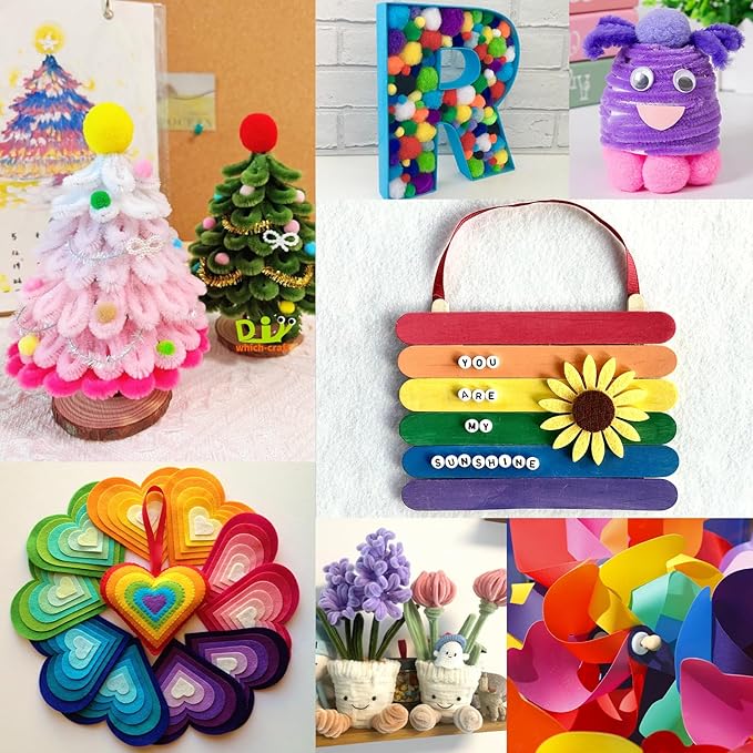 FUNZBO 4000+pcs Arts and Crafts Supplies for Kids -Girl Craft Kit Materials for Kids Age 4 5 6 7 8-12 Birathday Gifts for Girls and Boys Crafts for Girls Ages 8-12 Arts Activities