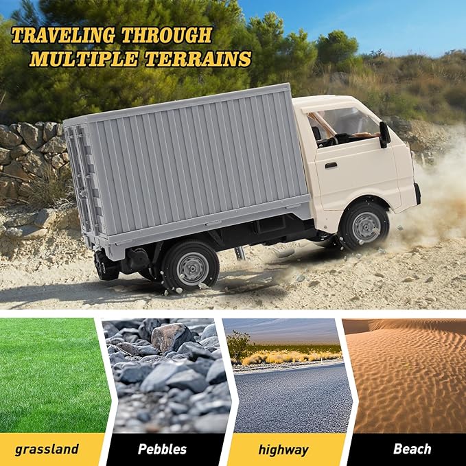 RC Car 1/16 RC Drift Car RTR Remote Control Racing Pickup Truck 2WD Truck Drift Crawler Off Road 2.4G with Spray Music and Light Vehicle Hobby Grade Toy Model for Kids and Adult (White-2)