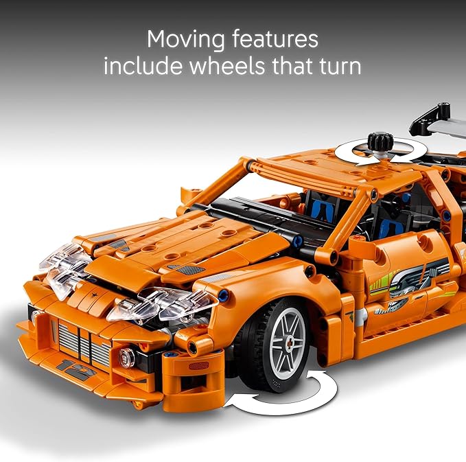 LEGO Technic Fast and Furious Toyota Supra MK4 Building Kit- Toy Car for Kids, Boys, and Girls, Ages 9+ - Creative Gift for Fast and Furious Car Fans - Realistic Engineering Details - 42204