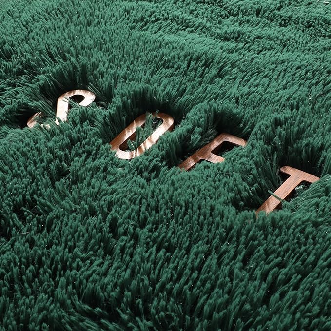 Amdrebio Dark Green Large Living Room Rugs 6x9, Large Fluffy Area Rug for Bedroom, Soft Fuzzy Shag Rug for Kids Playroom, Thick Big Modern Rugs for Living Room Decor, Plush Cool Deep Green Carpet