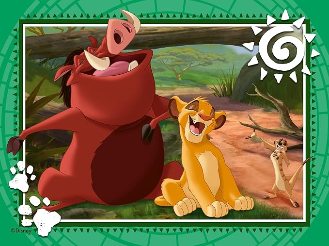 Ravensburger - Puzzle: The Lion King, Puzzle 3 Years or Older, Puzzles Children 3 Years, Kids Puzzle, Gift Child 3 Years, Ravensburger Puzzle, 4 puzzles for children 3 years, 12004025