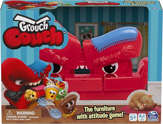 Grouch Couch, Furniture with Attitude Popular Funny Fast-Paced Board Game with Sounds, for Families and Kids Ages 5 and up