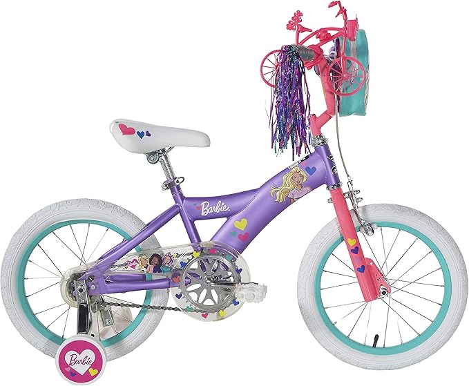 Dynacraft Barbie 16" Children's Bike Fun and Stylish Design, Sturdy and Durable, Perfect for Kids Learning to Ride, Easy to Assemble, Ideal for Young Riders