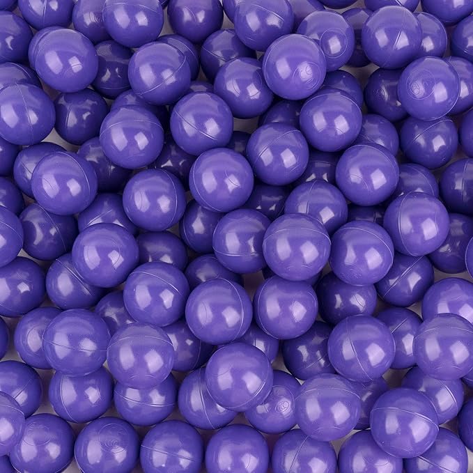 Ball Pit Balls 100 Phthalate Free BPA Free Crush Proof 2.16 Inches Plastic Balls for Ball Pit Ideal Gift for Toddlers Babies Kids Pool Water Toys Play Tent, Purple