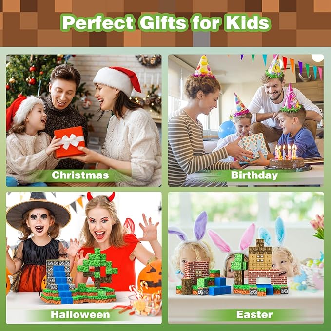 GEVINST 120PCS Magnetic Blocks - Magnetic Building Blocks Toys for Boys Girls Kids Ages 3-5 6-8 8-12, Magnet Cubes STEM Montessori Sensory Toy, Creative Games Toddlers Toys, Christmas Birthday Gifts