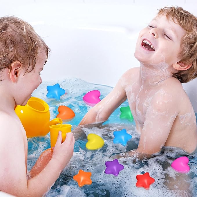 Cabilock Star Ball Pit Ocean Balls for Kids 100pcs Colorful Swimming Pool Balls Baby Pool Water Toys for Safe Play, Boys Girls Festival Party Decoration