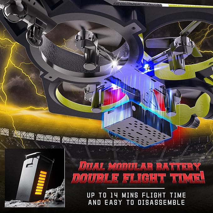 BEZGAR RC Airplane, 2.4GHZ 6-axis Gyro Remote Control Airplane, Gesture Remote Control Plane, 360° Flip Fighter Jet Toy, Toys for Ages 8-13 with Colorful LED Navigation Lights Green