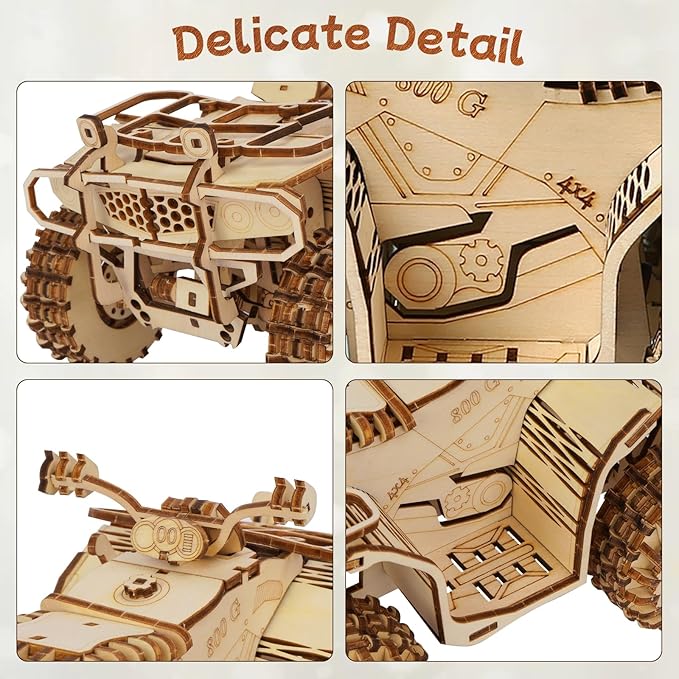 3D Wooden Puzzle for Adults, Mechanical Beach Car Puzzle, DIY Vehicle Model Building Kit Handicraft Wood Craft Hobbies Toy, Birthday for Hobbyist 14+ Family Women Men, 417 Pcs