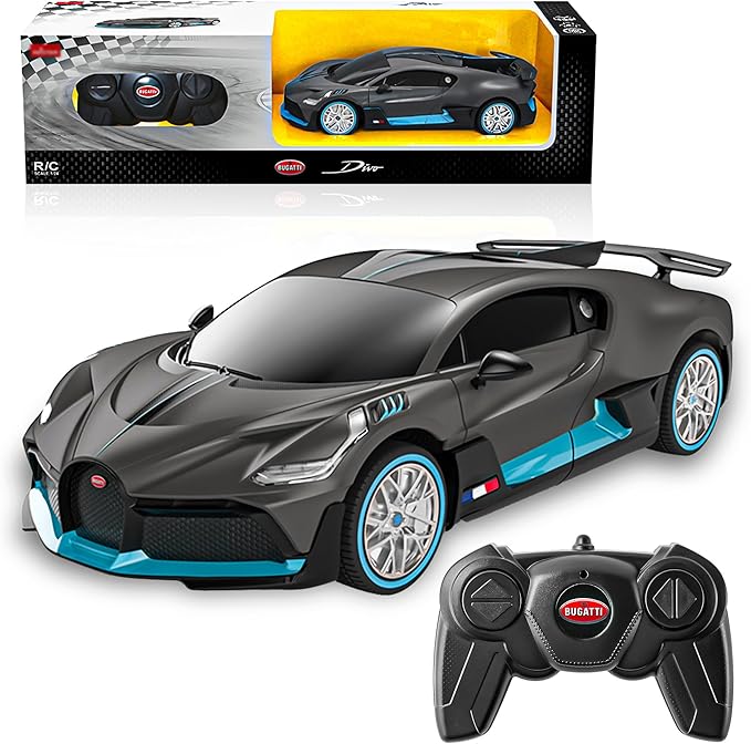 BEZGAR Bugatti Remote Control Car for Boys- 1:24 Officially Licensed Bugatti RC Cars, Electric Sport Racing Hobby Bugatti Toy Car Model Vehicle for Boys, Girls and Adults