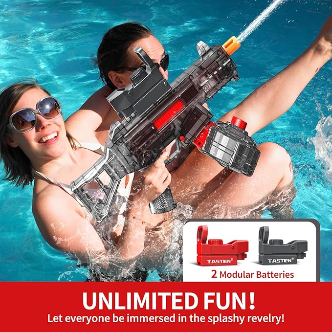 Electric Water Gun, 500+ Electric Water Blaster, Automatic Squirt Gun up to 36 FT Range, High Powered Watergun Toys for Kids Adults Pool Beach Party Outdoor Water Fighting Summer Gifts