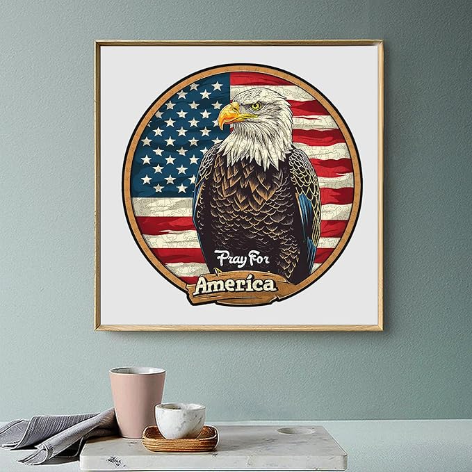 Wooden Puzzle for Adults, Eagle Wooden Jigsaw Puzzles(15.7 * 15.9in-500pcs), Unique Shape Animal Adult Puzzles,Irregular Wood Puzzles Best Gift for Adults and Kids Family Game