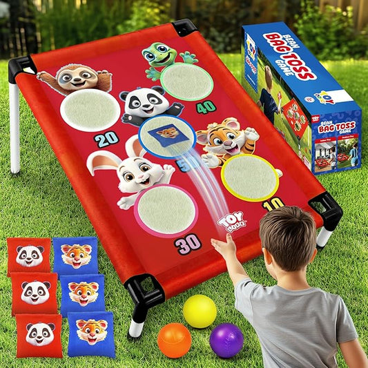 TOY Life Bean Bag Toss Carnival Games, Corn Hole, Yard Games for Kids Outdoor Game for Kids, Gift for 3 4 5 Year Old Boys Girls, Indoor Backyard Toddler Outdoor Toys for Birthday Party Family Reunion