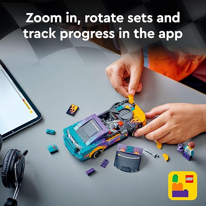 LEGO Speed Champions NASCAR Next Gen Chevrolet Camaro ZL1, Model Racecar Building Set, NASCAR Collectible Racing Toy for Kids Ages 9 and Up, 76935