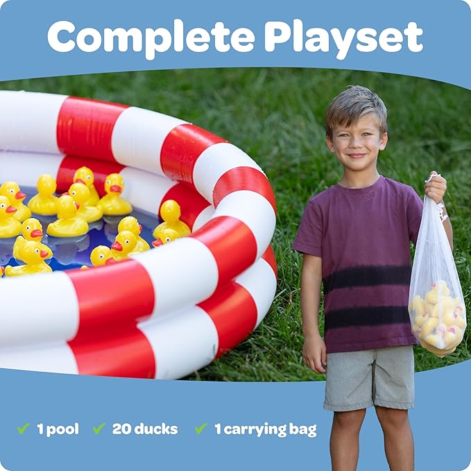Duck Pond Matching Carnival Game, Outdoor Games for Kids Birthday Party Field Day Fun Activities for Kids 4-8, 3-5 - Outdoor Water Toys and Games for Backyard, Memory Game, Easter Gift Summer Toy