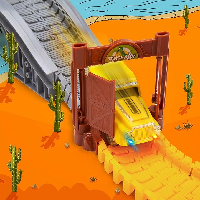 OR OR TU Toys for Boys 5-7, Race Track for Toddlers 3-5, 342Pcs Construction Toys for Boys Kids Car Track Toy Train Set Flexible Gift for 3 4 5 6 7+ Years Old