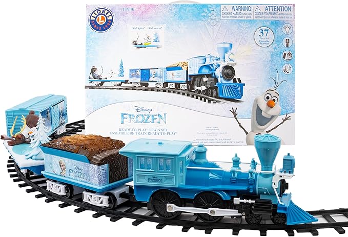 Lionel Disney's Frozen Ready-to-Play Set, Battery-Powered Model Train Set with Remote