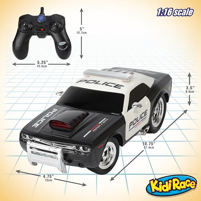 Rechargeable Police Car Remote Control Toy for Kids, Hobby Rc Cars Toys with Lights and Siren - Birthday Gift Ideas for Boy Age 8-12 Years - Gifts for Boys & Girls Ages 3 4 5 6-8 9 10 11 12 Year Old