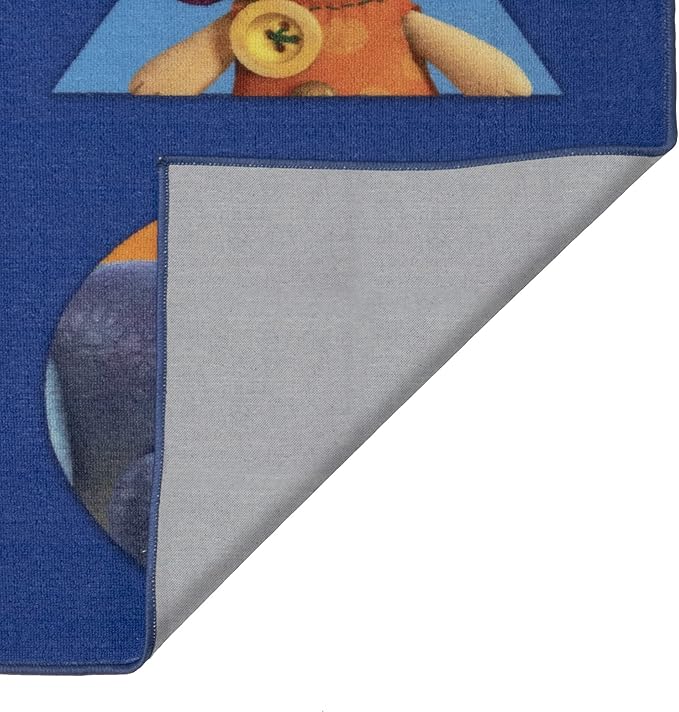 Gertmenian Disney Playmat Kids Licensed Area Rug, 4x6 Large, Pixar Multi-Colored Navy Blue