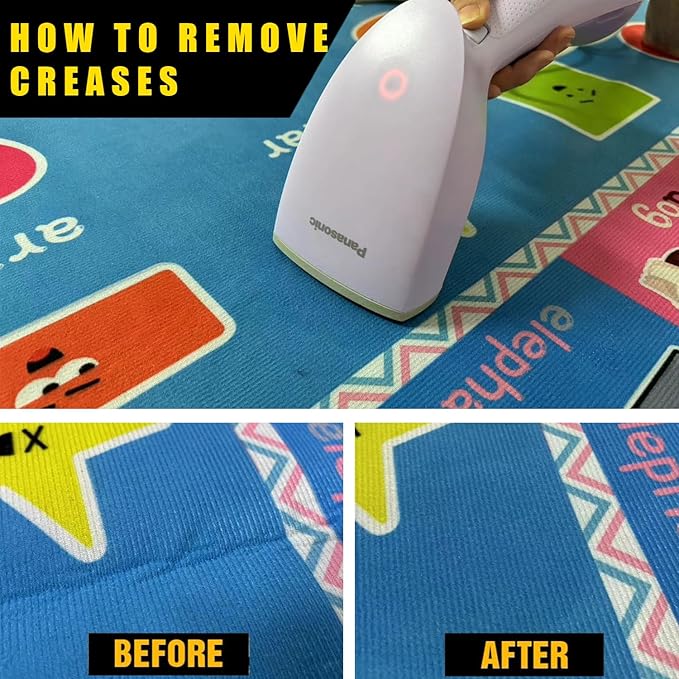 ABC Carpet,Kids Carpet for Playroom, Classroom Floor Play Mat for Kids,Preschool Rugs wtih ABC, Numbers, Animals, Extra Large Thick (110X78.7 Inch)