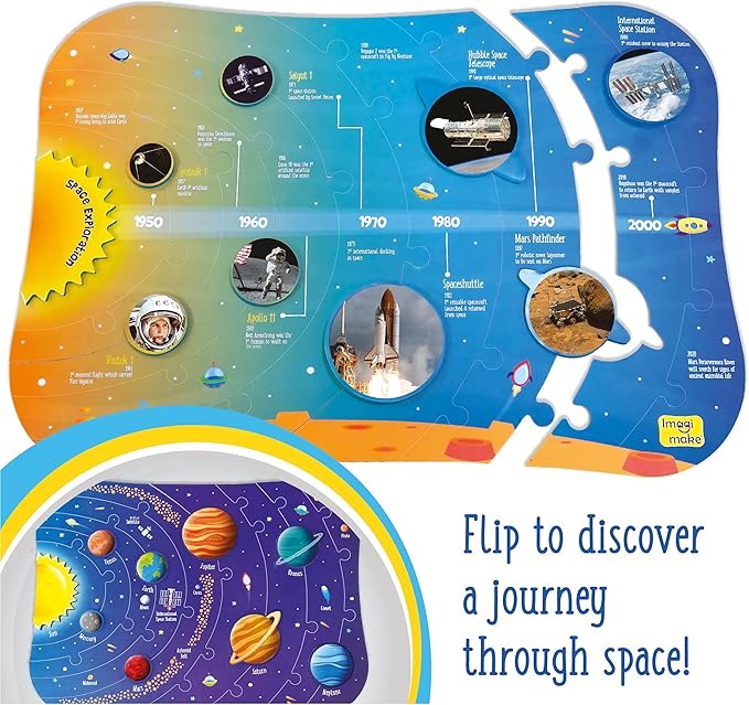 Imagimake Mapology Solar System for Kids | Educational Toys for Kids 5-7 | Space Toys | Puzzles for Kids Ages 4-8 | 6 Year Old Boy Gifts & Girl Gifts