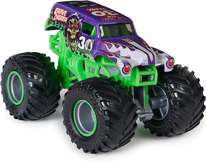 Monster Jam, Grave Digger 40th Anniversary 8-Pack Monster Trucks with Bonus Accessories, 1:64 Scale, Kids Toys for Boys and Girls 3 and up