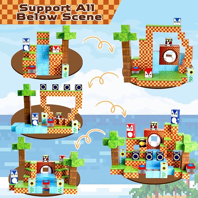 Magnetic Blocks, 100PCS Magnetic Building Blocks, STEM Building Game Montessori Sensory Toys for Kids Boys Girls Ages 3 4 5 6 7 8 9 10 Holiday Easter Birthday Gifts