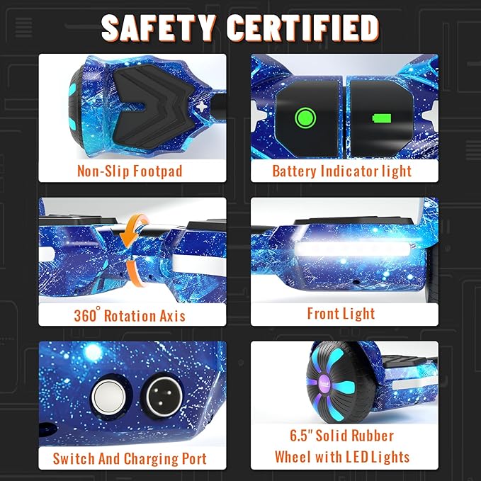 Scooter, Bluetooth Speakers and LED Light-Up Wheels, APP Control, Dual 250W Motors, 8.5 mph Max Speed & 8.5 Miles Max Range, Gifts for Kids Adults Girls Boys