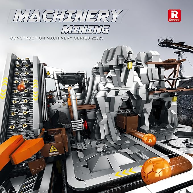 Electric Mining Machine Building Set with Dual Motors and GBC Balls, Technic Construction Toy Sets 22023, STEM Toy for Kids 14+, Adults & Engineers, Challenging Construction Vehicle Gift
