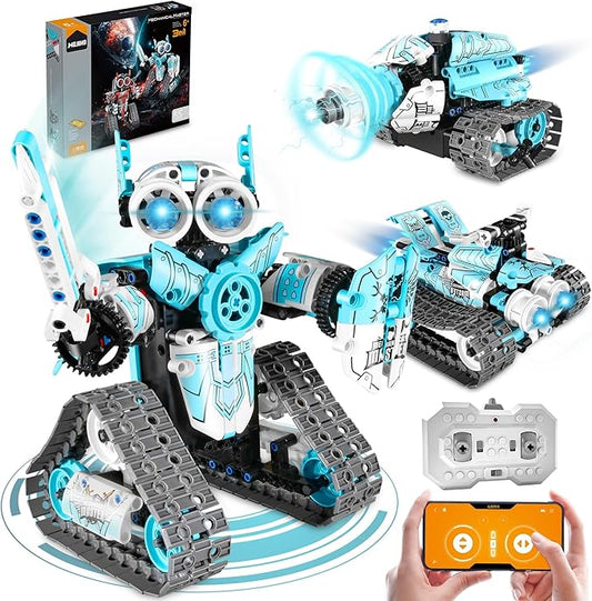 STEM Robot Building Kit for Boys 6-12, APP & Remote Control RC Toy for Kids Science LearningDIY Educational Gift Set for Age 6 7 8 9 10 11 12+ Boys & Girls