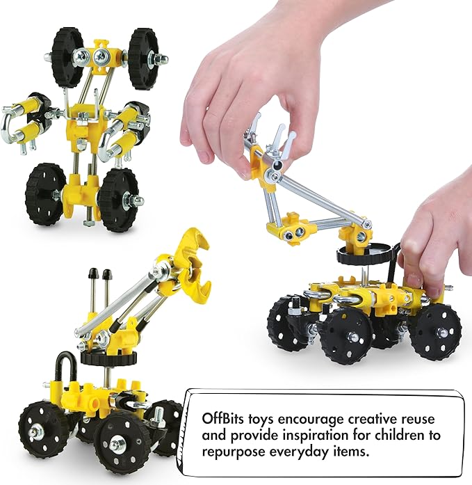 The Off Bits Build Your Own Excavator Toy, 150+ Pcs Vehicle Construction Toys, LoaderBit Educational Stem Building Toys, STEAM Gift for Kids, Engineering Kit for Kids 8 9 10 11 12 Years Old