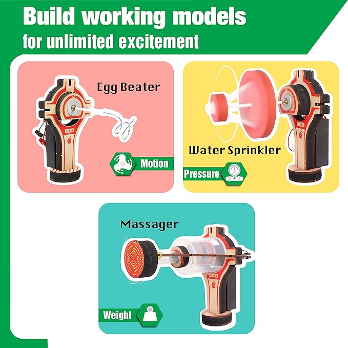 STEM Robotics Kit 7in1 Science Experiments Project Activities for Kids 6-8 8-12 Engineering Building Toy Electronic Motor Robot Craft for Boy 5 6 7 8 9 10 12+ Year Old Girl Gift Summer Outdoor Toy