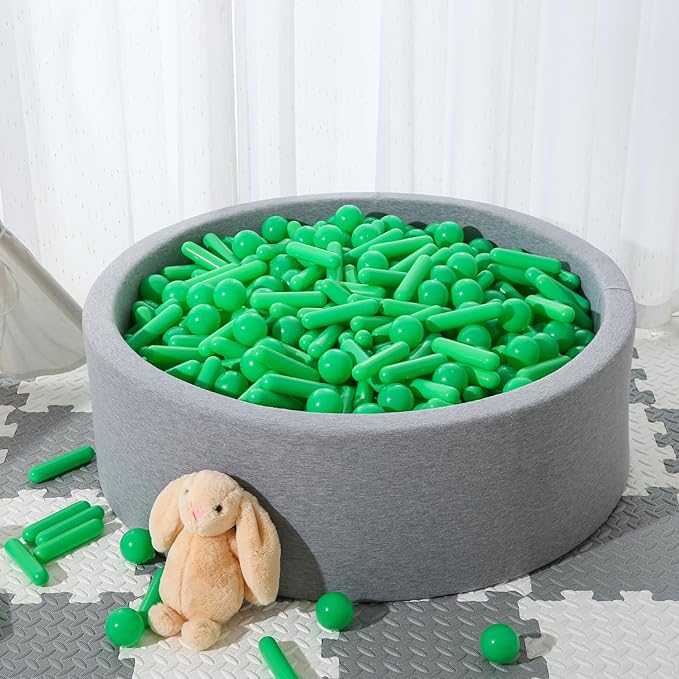 STARBOLO Ball Pit Balls for Kids- 120pcs Crush Proof Plastic Toy Balls for Toddler Ball Pit, Ball Pit Play Tent, Baby Pool Water Toys, Party Decoration, 5.12inches and 2.2 inches