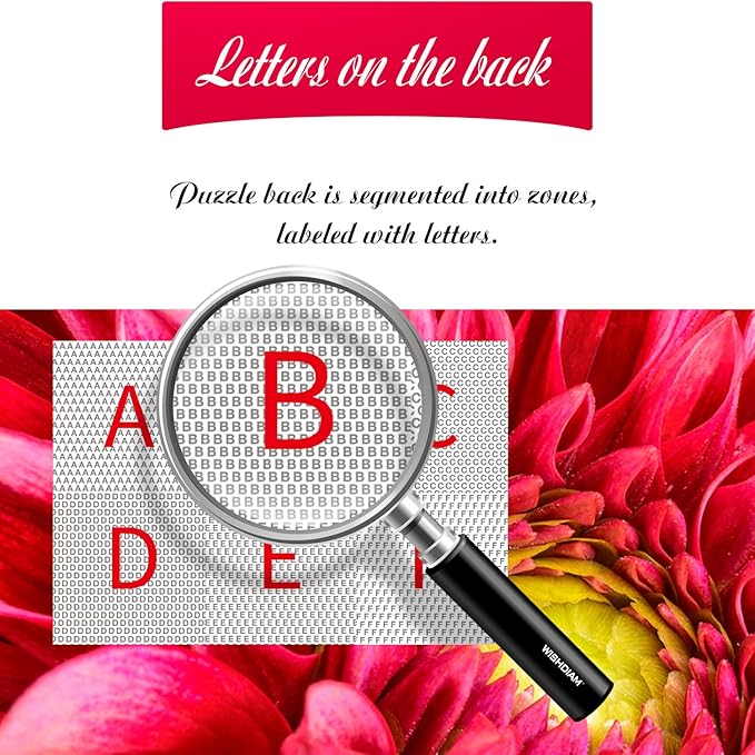 Jigsaw Puzzles Colorful Flowers Floral Plants Nature - WISHDIAM Puzzles for Adults - 2 Pack 1000 Pieces Impossible Challenging Puzzles for Home Decor Birthday Party Gifts Toy for Men Women