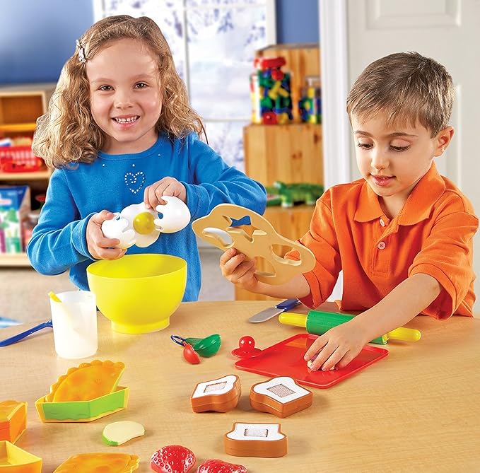 Learning Resources Pretend & Play Bakery Set - 31 Pieces, Ages 3+ Pretend Play Toys for Toddlers, Bakery Toys, Preschool Learning Toys, Kitchen Play Toys for Kids