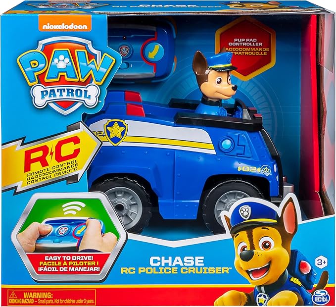 Paw Patrol 6054190 Chase Remote Control Police Cruiser with 2-Way Steering, for Kids Aged 3 and Up, Multicolour