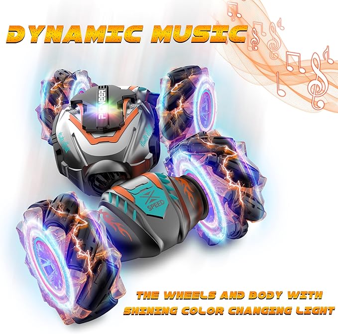 Remote Control Car, Gesture Sensing RC Stunt Car, 4 WD Transform Off Road for Rotating, 2.4Ghz Hand Controlled Remote Control Twister Cars, RC Cars for Kids Boys Girls Toy Gift Age 6 7 8 9 10 11 12 yr