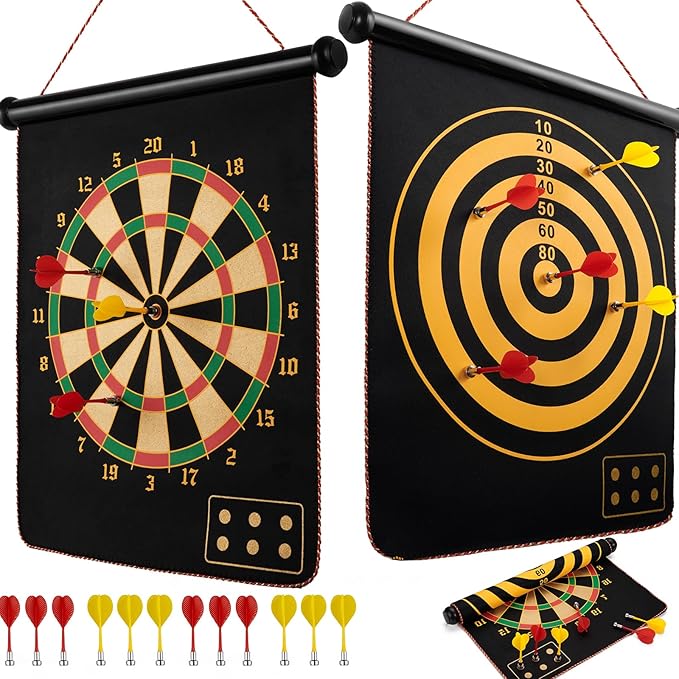 BATURU Magnetic Dart Board for Kids & Adults, 12 Magnetic Darts, Easter Basket Stuffers, Fun Indoor Game, Dart Board for Boys & Girls Ages 4-12, Teen Gifts