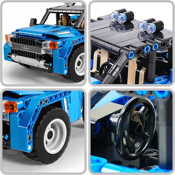 VERTOY Remote Control building Kits, STEM Toys for boys/Girls 6-12 Year Old, Educational Construction Set for Pickup Truck or Racing Car Model, best birthday Gifts for Kids Age 6 7 8 9 10-12