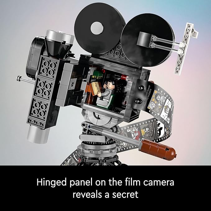 LEGO Disney Walt Disney Tribute Camera, Disney Fan Building Set, Celebrate Disney with a Collectible Piece Perfect for Play and Display, Makes a Fun Gift for Adult Builders and Fans, 43230