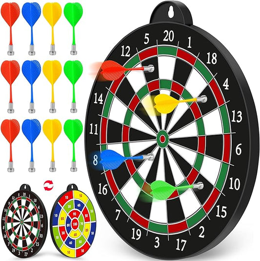 Magnetic Dart Board - 12pcs Magnetic Darts - Excellent Indoor Game and Party Games - Gifts for 5 6 7 8 9 10 11 12 Year Old Boy Kids