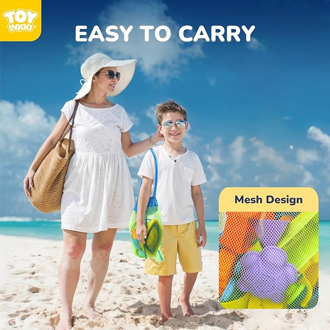 TOY Life Beach Toys for Kids Ages 4-8, Sand Toys for Toddlers 1-3, Beach Toys for Toddlers 1-3, Kids Beach Toys for Kids Ages 8-12, Sandbox Toys, Sand Castle Building Kit, Sand Toys for Kids Ages 4-8