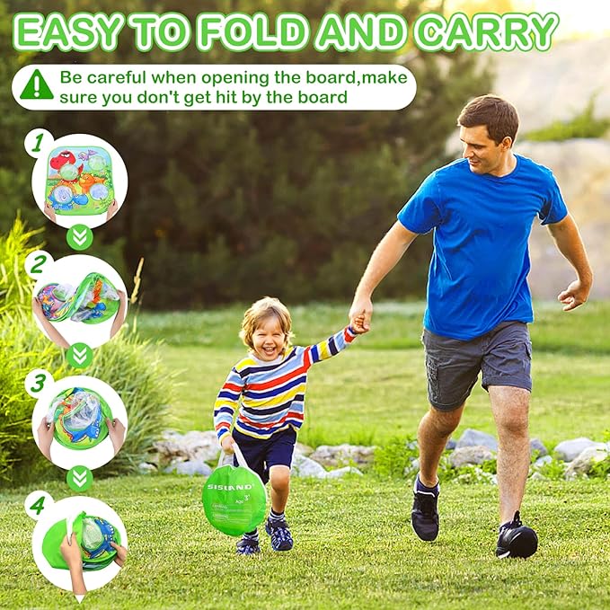 5-in-1 Bean Bag Toss Game for Kids, Animal Corn Hole Outdoor Toy for Toddler, Outside Yard Party Lawn Backyard Games Birthday Gift for Boy Girl Age 3 4 5 6 7 8