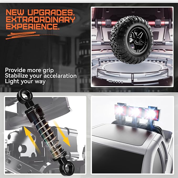 BEZGAR Remote Control Monster Trucks for Boys Age 4-7 - 1:14 All Terrain Rc Truck for Kids with Rechargeable Battery, 2.4GHz Remote Control Cars for 8-12 Year Old Boys Girls, Monster Trucks Toys