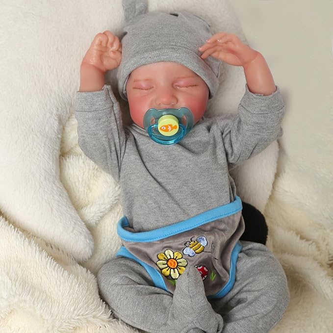 Realistic Reborn Baby Dolls-18 Inch Real Life Baby Dolls Boy Lifelike Baby Doll with Accessories for 3+ Years Old (Blue)