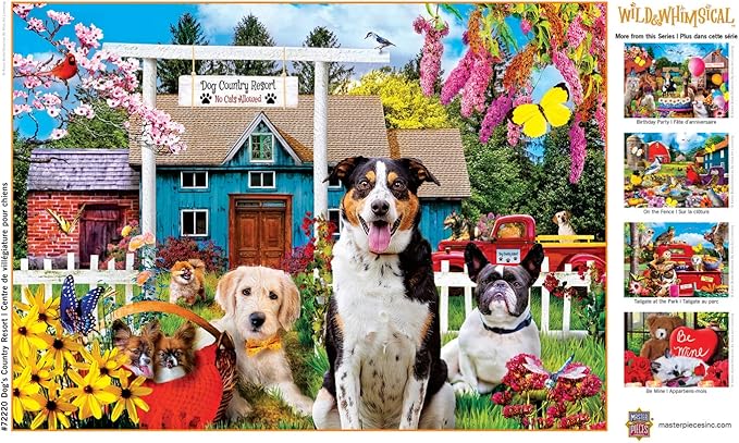 MasterPieces 1000 Piece Jigsaw Puzzle For Adults, Family, Or Youth - Dog's Country Resort - 19.25"x26.75"