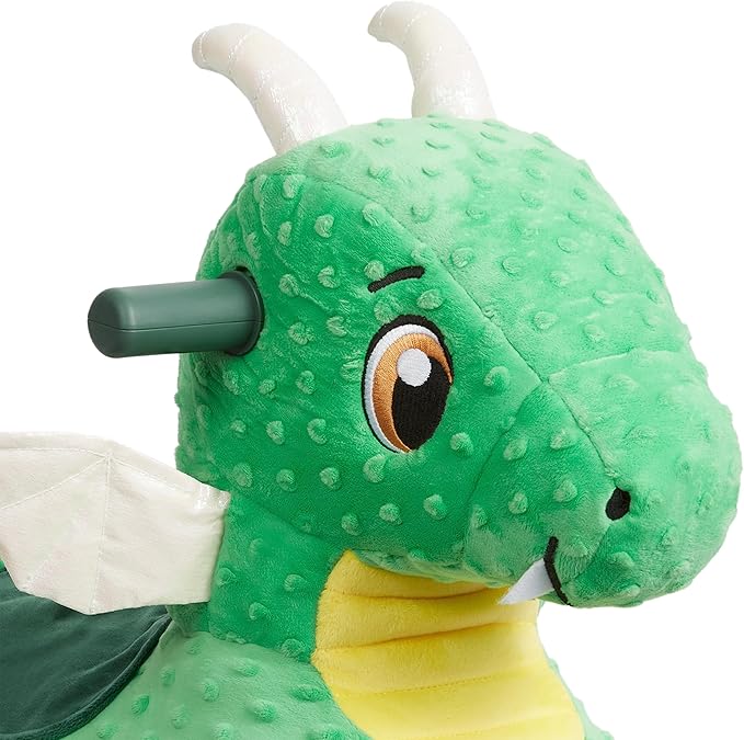 Radio Flyer Jade The Magical Dragon with Interactive Lights and Sounds, Ride On Toy for Toddlers Ages 1-3, Green Dragon Toy for Kids
