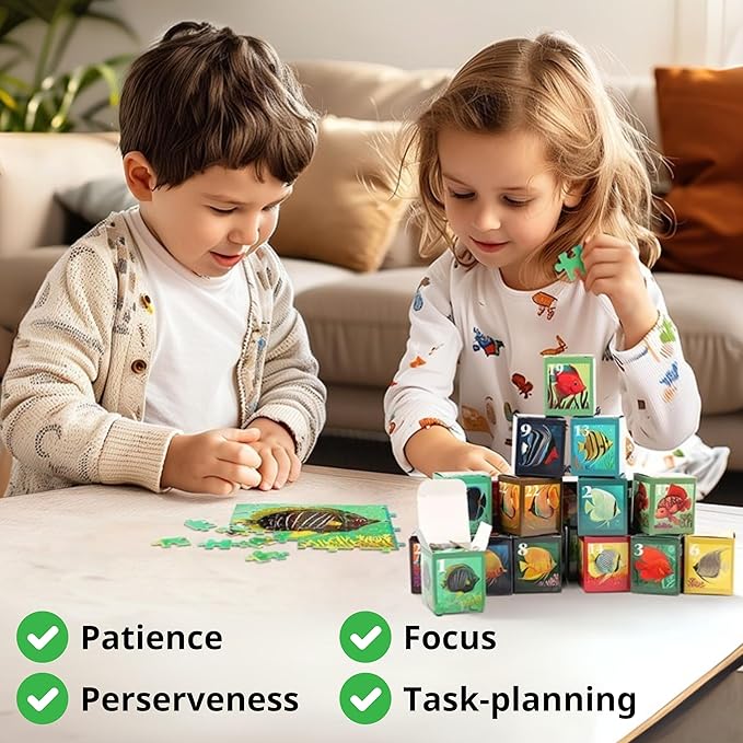 rokt&razo, 24 National Parks, 1000 Piece, 24 Mini Pack Jigsaw Puzzle, 27.5 x 19.7 inches, Daily Challenge Pack with Reference Poster