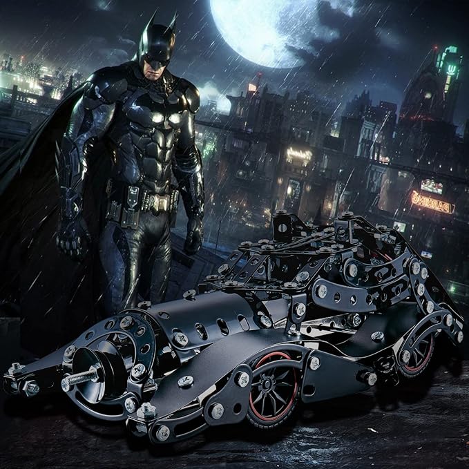 Erector Sets for Boys Age 8 9 10 11 12-16 and Older, 332 Pcs Batman Model Car Building Set for Kids Ages 8-12 Year and Up Metal STEM Educational Toy for Kids Boys Girls or Adults
