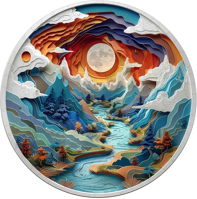 Wooden Puzzles for Adults, 3D Vision Inside Cave (S-100pcs) Wooden Jigsaw Puzzles Kids, Unique Shaped Animal Wood Puzzles Adults, Wood Animal Puzzles for Birthday Gifts Family Games 8.5*8.5in