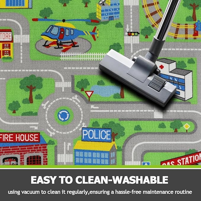 HUAHOO Kids Rug Play Mat Carpet Educational and Fun Playmat ABC Alphabet Animals Shapes Learning and Safe Rugs for Bedroom Playroom Classroom Baby Toddler Children(Season,39X52 in)